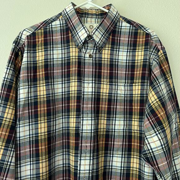 Viyella weathered Campbell Wool blend plaid flannel shirt grunge workwear L - Picture 2 of 10